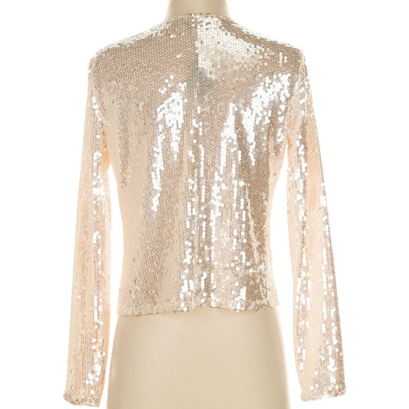 🎉HP🎉 Gianni Bini Sequin Long Sleeve Cardigan S - Picture 2 of 7